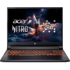 Ноутбук Acer Nitro V 16 AI ANV16-42 (NH.U1GEU.003) Shale Black / 16″ (1920x1200, IPS) / AMD Ryzen 5 240 (4.3-5.0 ГГц), 6 ядер / NVIDIA GeForce RTX 5060 / 16 ГБ (DDR5) / 1024 ГБ (SSD) / Без ОС