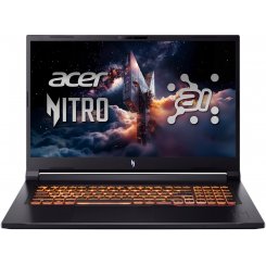 Ноутбук Acer Nitro V 17 AI ANV17-61 (NH.QWKEU.006) Obsidian Black / 17.3″ (1920x1080, IPS) / AMD Ryzen AI 5 340 (2.0-4.8 ГГц), 6 ядер / NVIDIA GeForce RTX 4050 / 16 ГБ (DDR5) / 512 ГБ (SSD) / Без ОС