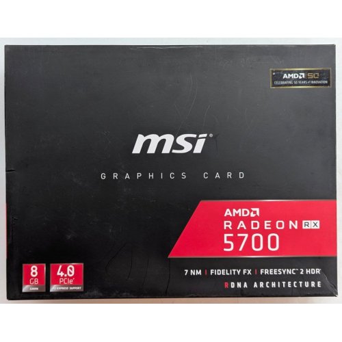 Купить Видеокарта MSI Radeon RX 5700 8192MB (RX 5700 8G) (Восстановлено продавцом, 793246) с проверкой совместимости: обзор, характеристики, цена в Киеве, Днепре, Одессе, Харькове, Украине | интернет-магазин TELEMART.UA фото
