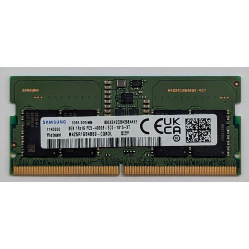 Озп Samsung SODIMM DDR5 8GB 4800Mhz (M425R1GB4BB0-CQKOL) (Відновлено продавцем, 793260) купити з перевіркою сумісності: огляд, характеристики, ціна у Києві, Львові, Вінниці, Хмельницькому, Івано-Франківську, Україні | інтернет-магазин TELEMART.UA фото