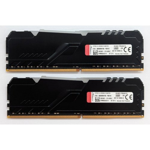 Озп HyperX DDR4 16GB (2x8GB) 3600Mhz Fury RGB (HX436C17FB3AK2/16) (Відновлено продавцем, 793263) купити з перевіркою сумісності: огляд, характеристики, ціна у Києві, Львові, Вінниці, Хмельницькому, Івано-Франківську, Україні | інтернет-магазин TELEMART.UA фото