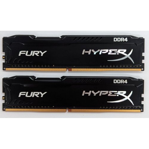 Озп Kingston DDR4 16GB (2x8GB) 2400Mhz HyperX FURY Black (HX424C15FB2K2/16) (Відновлено продавцем, 793274) купити з перевіркою сумісності: огляд, характеристики, ціна у Києві, Львові, Вінниці, Хмельницькому, Івано-Франківську, Україні | інтернет-магазин TELEMART.UA фото