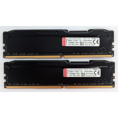 Озп Kingston DDR4 16GB (2x8GB) 2400Mhz HyperX FURY Black (HX424C15FB2K2/16) (Відновлено продавцем, 793274) купити з перевіркою сумісності: огляд, характеристики, ціна у Києві, Львові, Вінниці, Хмельницькому, Івано-Франківську, Україні | інтернет-магазин TELEMART.UA фото