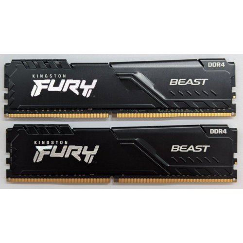 Озп Kingston DDR4 16GB (2x8GB) 3600Mhz FURY Beast Black (KF436C17BBK2/16) (Відновлено продавцем, 793277) купити з перевіркою сумісності: огляд, характеристики, ціна у Києві, Львові, Вінниці, Хмельницькому, Івано-Франківську, Україні | інтернет-магазин TELEMART.UA фото