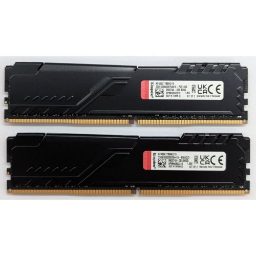 Озп Kingston DDR4 16GB (2x8GB) 3600Mhz FURY Beast Black (KF436C17BBK2/16) (Відновлено продавцем, 793277) купити з перевіркою сумісності: огляд, характеристики, ціна у Києві, Львові, Вінниці, Хмельницькому, Івано-Франківську, Україні | інтернет-магазин TELEMART.UA фото