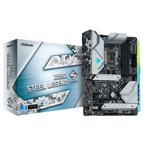 Материнська плата AsRock Z590 Steel Legend (s1200, Intel Z590) (Відновлено продавцем, 793452) купити з перевіркою сумісності: огляд, характеристики, ціна у Києві, Львові, Вінниці, Хмельницькому, Івано-Франківську, Україні | інтернет-магазин TELEMART.UA фото