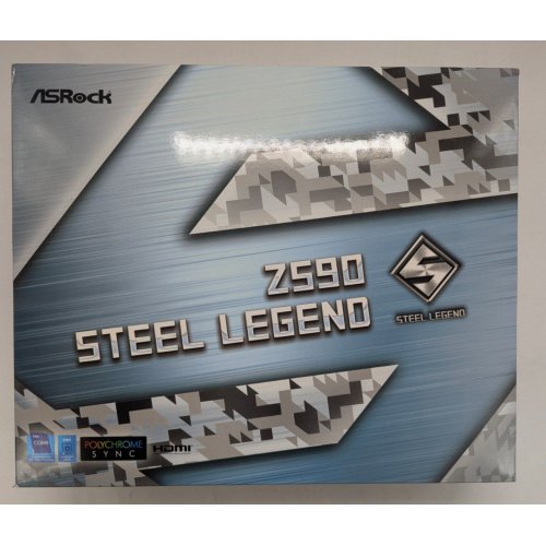 Материнська плата AsRock Z590 Steel Legend (s1200, Intel Z590) (Відновлено продавцем, 793452) купити з перевіркою сумісності: огляд, характеристики, ціна у Києві, Львові, Вінниці, Хмельницькому, Івано-Франківську, Україні | інтернет-магазин TELEMART.UA фото