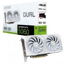 Видеокарта Asus Dual GeForce RTX 5060 White 8192MB (DUAL-RTX5060-8G-WHITE)
