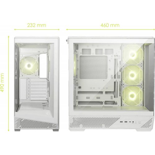 Корпус MSI MAG PANO 130R PZ без БЖ White купити з перевіркою сумісності: огляд, характеристики, ціна у Києві, Львові, Вінниці, Хмельницькому, Івано-Франківську, Україні | інтернет-магазин TELEMART.UA фото