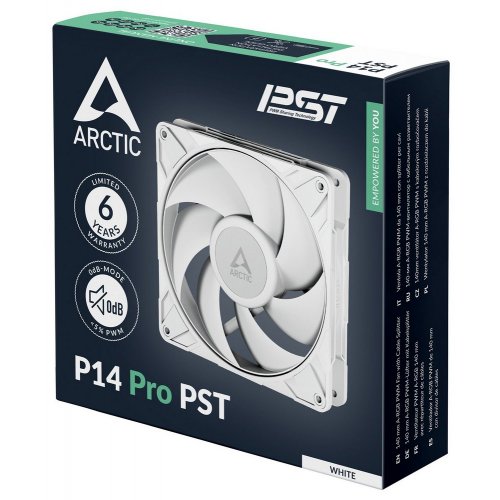 Кулер для корпуса Arctic P14 Pro PST (ACFAN00317A) White купити з перевіркою сумісності: огляд, характеристики, ціна у Києві, Львові, Вінниці, Хмельницькому, Івано-Франківську, Україні | інтернет-магазин TELEMART.UA фото