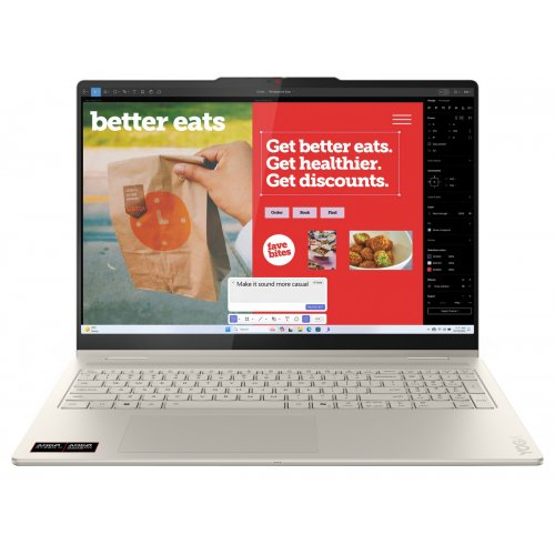 Купить Ноутбук Lenovo Yoga 7 2 in 1 16AKP10 (83JU001LRA) Seashell - цена в Харькове, Киеве, Днепре, Одессе
в интернет-магазине Telemart фото