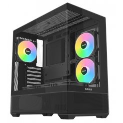 Корпус SAMA V40 без БП (V40-BKADA6X1-GL) Black