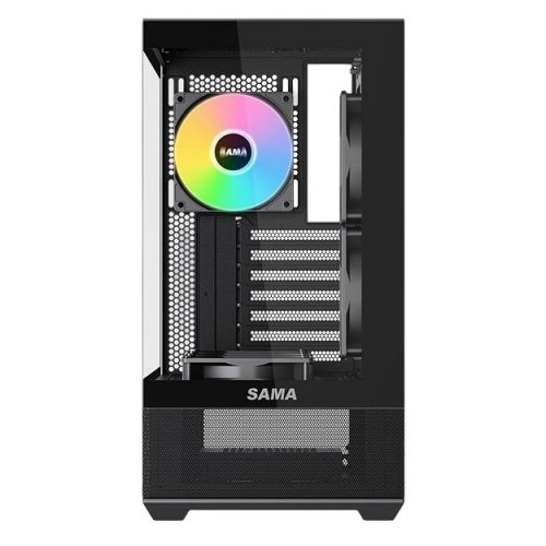 Купить Корпус SAMA V40 без БП (V40-BKADA6X1-GL) Black с проверкой совместимости: обзор, характеристики, цена в Киеве, Днепре, Одессе, Харькове, Украине | интернет-магазин TELEMART.UA фото