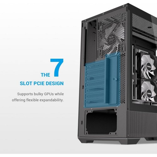 Купить Корпус SAMA V40 без БП (V40-BKADA6X1-GL) Black с проверкой совместимости: обзор, характеристики, цена в Киеве, Днепре, Одессе, Харькове, Украине | интернет-магазин TELEMART.UA фото