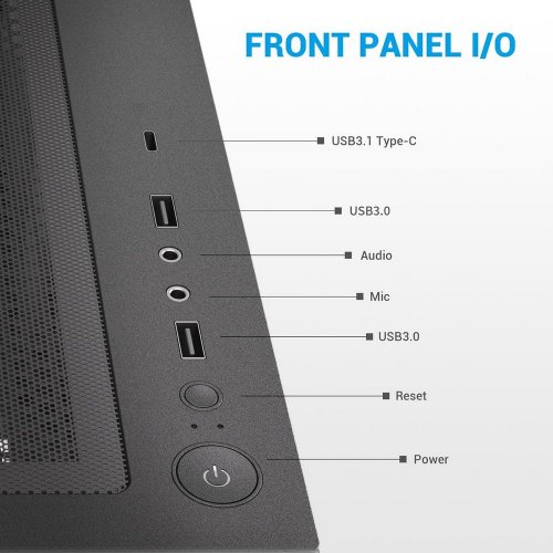 Купить Корпус SAMA V40 без БП (V40-BKADA6X1-GL) Black с проверкой совместимости: обзор, характеристики, цена в Киеве, Днепре, Одессе, Харькове, Украине | интернет-магазин TELEMART.UA фото