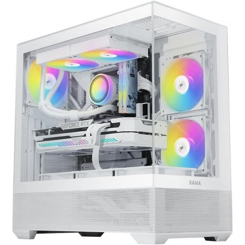 Корпус SAMA V40 без БЖ (V40-WHADA6X1-GL) White купити з перевіркою сумісності: огляд, характеристики, ціна у Києві, Львові, Вінниці, Хмельницькому, Івано-Франківську, Україні | інтернет-магазин TELEMART.UA фото