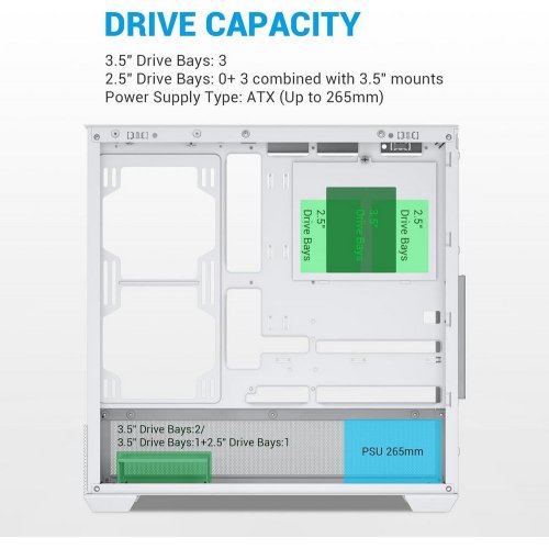 Корпус SAMA V40 без БЖ (V40-WHADA6X1-GL) White купити з перевіркою сумісності: огляд, характеристики, ціна у Києві, Львові, Вінниці, Хмельницькому, Івано-Франківську, Україні | інтернет-магазин TELEMART.UA фото