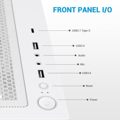 Корпус SAMA V40 без БЖ (V40-WHADA6X1-GL) White купити з перевіркою сумісності: огляд, характеристики, ціна у Києві, Львові, Вінниці, Хмельницькому, Івано-Франківську, Україні | інтернет-магазин TELEMART.UA фото