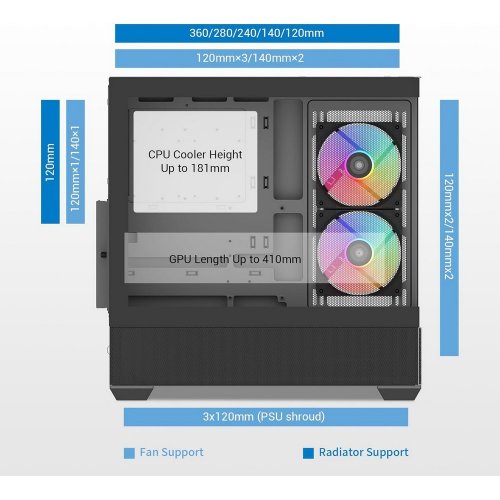 Корпус SAMA V40E без БЖ (V40E-BKAD00X1-RU) Black купити з перевіркою сумісності: огляд, характеристики, ціна у Києві, Львові, Вінниці, Хмельницькому, Івано-Франківську, Україні | інтернет-магазин TELEMART.UA фото