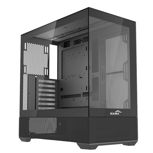 Корпус SAMA V40E без БП (V40E-BKAD00X1-RU) Black купить в Украине: Киев, Днепр, Харьков, Одесса  | Проверка совместимости, низкая цена, отзывы, характеристики от TELEMART фото
