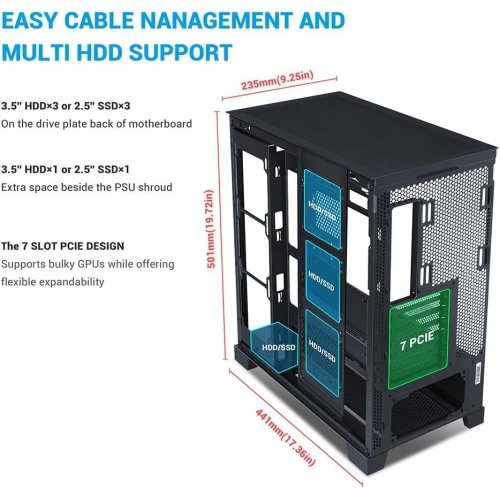 Корпус SAMA V50 без БЖ (V50-BKADA4X1-GL) Black купити з перевіркою сумісності: огляд, характеристики, ціна у Києві, Львові, Вінниці, Хмельницькому, Івано-Франківську, Україні | інтернет-магазин TELEMART.UA фото