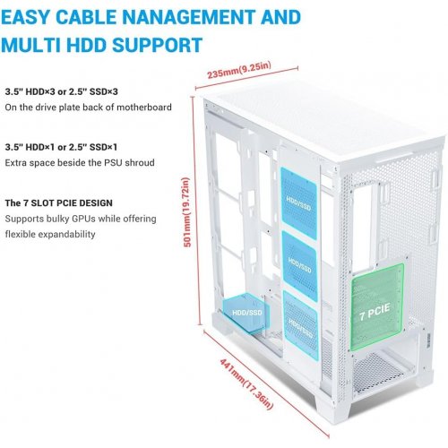 Купить Корпус SAMA V50 без БП (V50-WHADA4X1-GL) White с проверкой совместимости: обзор, характеристики, цена в Киеве, Днепре, Одессе, Харькове, Украине | интернет-магазин TELEMART.UA фото