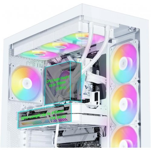 Купить Корпус SAMA V50 без БП (V50-WHADA4X1-GL) White с проверкой совместимости: обзор, характеристики, цена в Киеве, Днепре, Одессе, Харькове, Украине | интернет-магазин TELEMART.UA фото