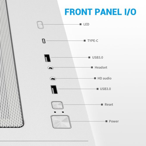 Купить Корпус SAMA V60 без БП (V60-WHADA7X1-GL) White с проверкой совместимости: обзор, характеристики, цена в Киеве, Днепре, Одессе, Харькове, Украине | интернет-магазин TELEMART.UA фото