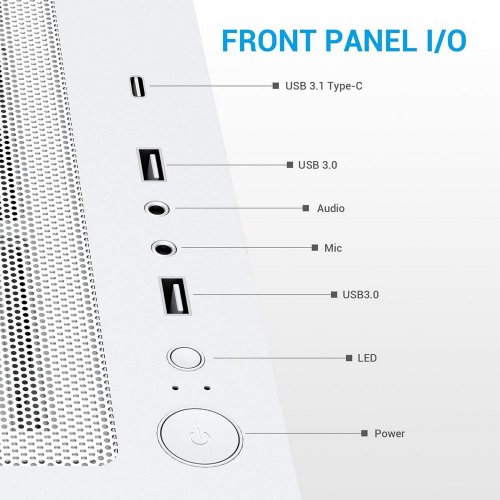 Корпус SAMA S40 без БЖ (S40-WHAPA4X1-GL) White купити з перевіркою сумісності: огляд, характеристики, ціна у Києві, Львові, Вінниці, Хмельницькому, Івано-Франківську, Україні | інтернет-магазин TELEMART.UA фото