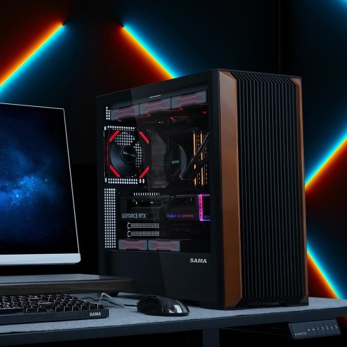Корпус SAMA Z60 без БЖ (Z60-BKAWA4X1-GL) Black купити з перевіркою сумісності: огляд, характеристики, ціна у Києві, Львові, Вінниці, Хмельницькому, Івано-Франківську, Україні | інтернет-магазин TELEMART.UA фото