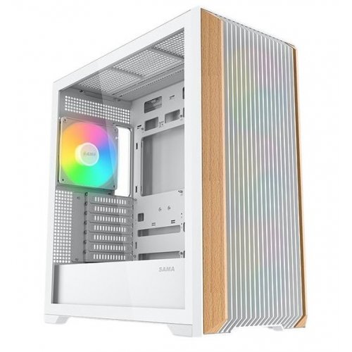 Корпус SAMA Z60 без БЖ (Z60-WHAWA4X1-GL) White купити з перевіркою сумісності: огляд, характеристики, ціна у Києві, Львові, Вінниці, Хмельницькому, Івано-Франківську, Україні | інтернет-магазин TELEMART.UA фото