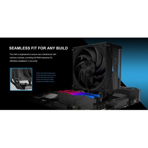 Купить Кулер SAMA A40 (A40-BKWNNXOX-G) Black с проверкой совместимости: обзор, характеристики, цена в Киеве, Днепре, Одессе, Харькове, Украине | интернет-магазин TELEMART.UA фото
