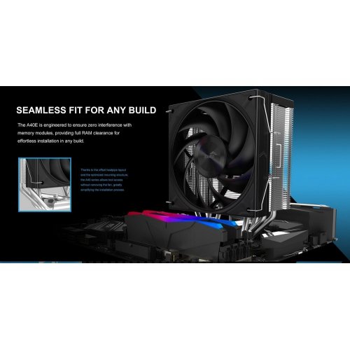 Купить Кулер SAMA A40E (A40-XXWNNXOX-G) Black/Silver с проверкой совместимости: обзор, характеристики, цена в Киеве, Днепре, Одессе, Харькове, Украине | интернет-магазин TELEMART.UA фото