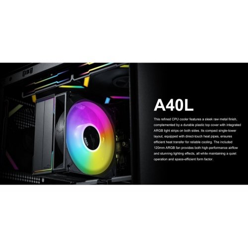 Купить Кулер SAMA A40L (A40-XXWAYXOX-G) Black/Silver с проверкой совместимости: обзор, характеристики, цена в Киеве, Днепре, Одессе, Харькове, Украине | интернет-магазин TELEMART.UA фото