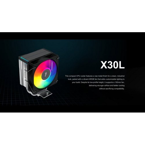 Купить Кулер SAMA X30L (X30-XXWAYXOX-G) Black/Silver с проверкой совместимости: обзор, характеристики, цена в Киеве, Днепре, Одессе, Харькове, Украине | интернет-магазин TELEMART.UA фото