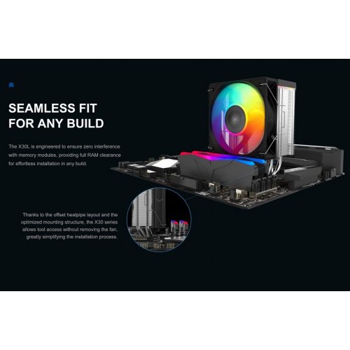 Купить Кулер SAMA X30L (X30-XXWAYXOX-G) Black/Silver с проверкой совместимости: обзор, характеристики, цена в Киеве, Днепре, Одессе, Харькове, Украине | интернет-магазин TELEMART.UA фото