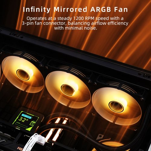 Купить Кулер для корпуса SAMA YH1204I ARGB Black с проверкой совместимости: обзор, характеристики, цена в Киеве, Днепре, Одессе, Харькове, Украине | интернет-магазин TELEMART.UA фото