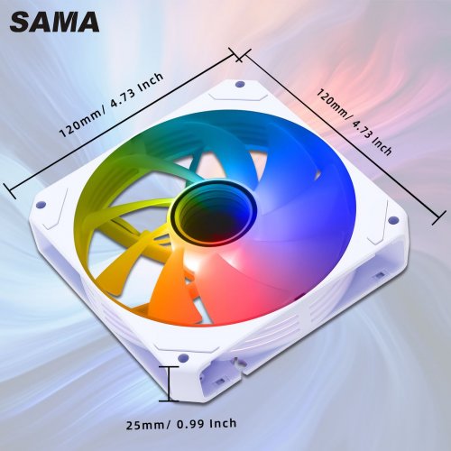 Купить Кулер для корпуса SAMA YH1204I ARGB Reverse White с проверкой совместимости: обзор, характеристики, цена в Киеве, Днепре, Одессе, Харькове, Украине | интернет-магазин TELEMART.UA фото