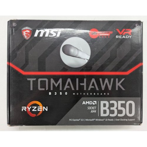Купить Материнская плата MSI B350 TOMAHAWK (sAM4, AMD B350) (Восстановлено продавцом, 793693) с проверкой совместимости: обзор, характеристики, цена в Киеве, Днепре, Одессе, Харькове, Украине | интернет-магазин TELEMART.UA фото