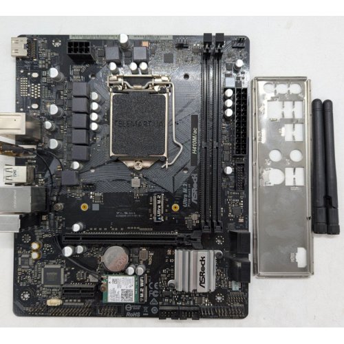 Купить Материнская плата AsRock H410M/ac (s1200, Intel H410) (Восстановлено продавцом, 793731) с проверкой совместимости: обзор, характеристики, цена в Киеве, Днепре, Одессе, Харькове, Украине | интернет-магазин TELEMART.UA фото