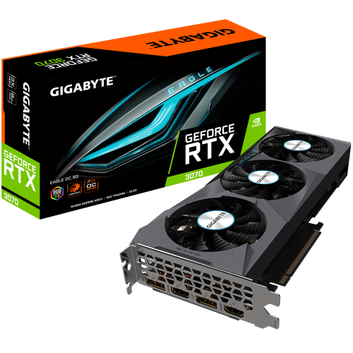 Купить Видеокарта Gigabyte GeForce RTX 3070 EAGLE OC 8192MB (GV-N3070EAGLE OC-8GD 2.0) (Восстановлено продавцом, 793915) с проверкой совместимости: обзор, характеристики, цена в Киеве, Днепре, Одессе, Харькове, Украине | интернет-магазин TELEMART.UA фото