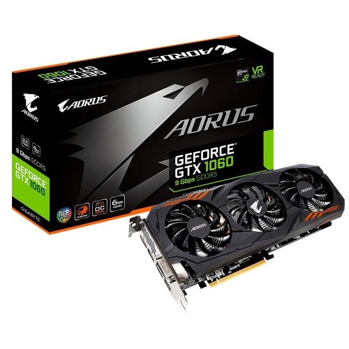 Відеокарта Gigabyte GeForce GTX 1060 AORUS 6144MB (GV-N1060AORUS-6GD) (Відновлено продавцем, 793916) купити з перевіркою сумісності: огляд, характеристики, ціна у Києві, Львові, Вінниці, Хмельницькому, Івано-Франківську, Україні | інтернет-магазин TELEMART.UA фото