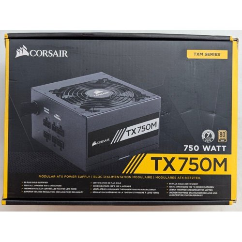 Купить Блок питания Corsair TX750M 750W (CP-9020131-EU) (Восстановлено продавцом, 793919) с проверкой совместимости: обзор, характеристики, цена в Киеве, Днепре, Одессе, Харькове, Украине | интернет-магазин TELEMART.UA фото