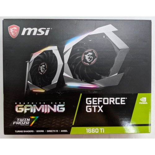 Відеокарта MSI GeForce GTX 1660 Ti Gaming 6144MB (GTX 1660 Ti GAMING 6G) (Відновлено продавцем, 793947) купити з перевіркою сумісності: огляд, характеристики, ціна у Києві, Львові, Вінниці, Хмельницькому, Івано-Франківську, Україні | інтернет-магазин TELEMART.UA фото
