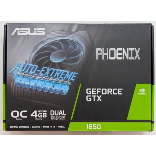 Купить Видеокарта Asus Phoenix GeForce GTX 1650 OC 4096MB (PH-GTX1650-O4GD6-P-V2) (Восстановлено продавцом, 794051) с проверкой совместимости: обзор, характеристики, цена в Киеве, Днепре, Одессе, Харькове, Украине | интернет-магазин TELEMART.UA фото