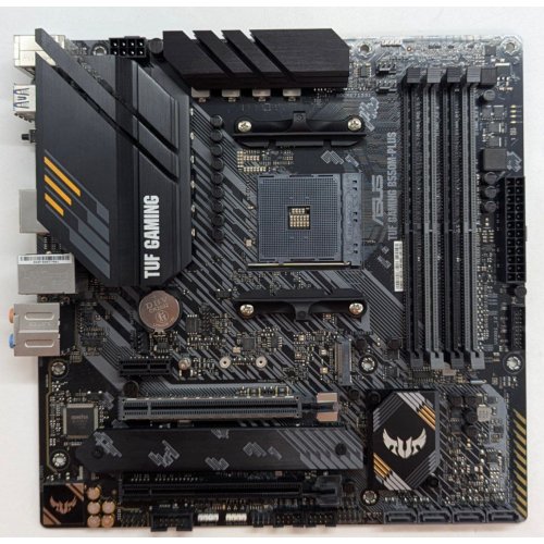 Материнська плата Asus TUF GAMING B550M-PLUS (sAM4, AMD B550) (Відновлено продавцем, 794278) купити з перевіркою сумісності: огляд, характеристики, ціна у Києві, Львові, Вінниці, Хмельницькому, Івано-Франківську, Україні | інтернет-магазин TELEMART.UA фото