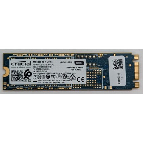 Ssd-диск Crucial MX500 TLC 500GB M.2 (2280 SATA) (CT500MX500SSD4) (Відновлено продавцем, 794281) купити з перевіркою сумісності: огляд, характеристики, ціна у Києві, Львові, Вінниці, Хмельницькому, Івано-Франківську, Україні | інтернет-магазин TELEMART.UA фото