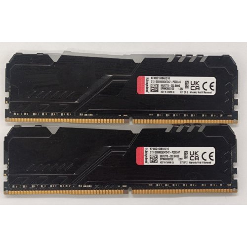 Озп Kingston DDR4 16GB (2x8GB) 3200Mhz FURY Beast RGB Black (KF432C16BBAK2/16) (Відновлено продавцем, 794449) купити з перевіркою сумісності: огляд, характеристики, ціна у Києві, Львові, Вінниці, Хмельницькому, Івано-Франківську, Україні | інтернет-магазин TELEMART.UA фото
