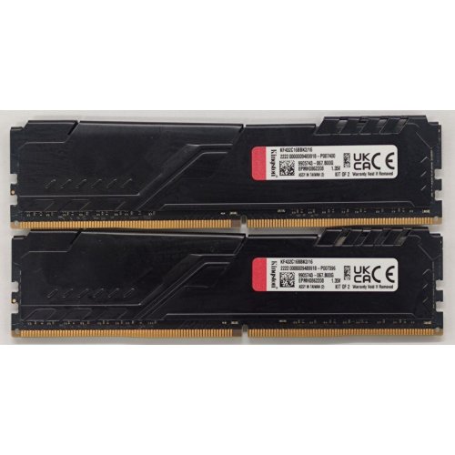 Озп Kingston DDR4 16GB (2x8GB) 3200Mhz FURY Beast Black (KF432C16BBK2/16) (Відновлено продавцем, 794456) купити з перевіркою сумісності: огляд, характеристики, ціна у Києві, Львові, Вінниці, Хмельницькому, Івано-Франківську, Україні | інтернет-магазин TELEMART.UA фото
