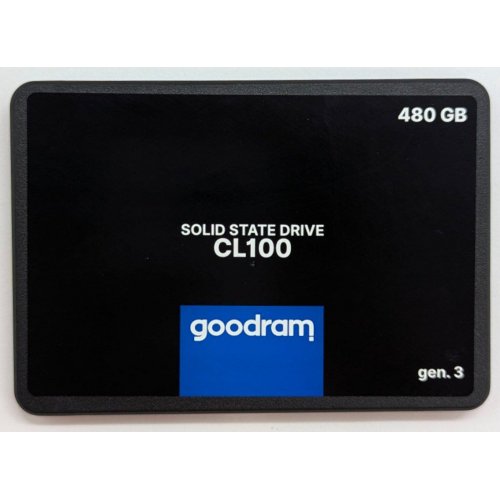 Ssd-диск GoodRAM CL100 Gen.3 3D NAND TLC 480GB 2.5" (SSDPR-CL100-480-G3) (Відновлено продавцем, 794463) купити з перевіркою сумісності: огляд, характеристики, ціна у Києві, Львові, Вінниці, Хмельницькому, Івано-Франківську, Україні | інтернет-магазин TELEMART.UA фото